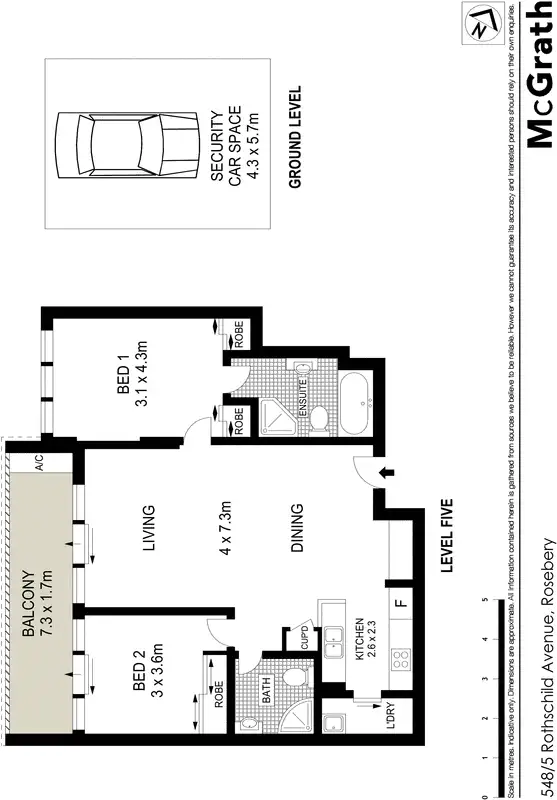 Floorplan of Homely apartment listing, 548/5 Rothschild Avenue, Rosebery NSW 2018