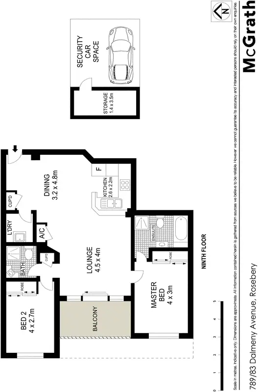 Floorplan of Homely apartment listing, 789/83 Dalmeny Avenue, Rosebery NSW 2018