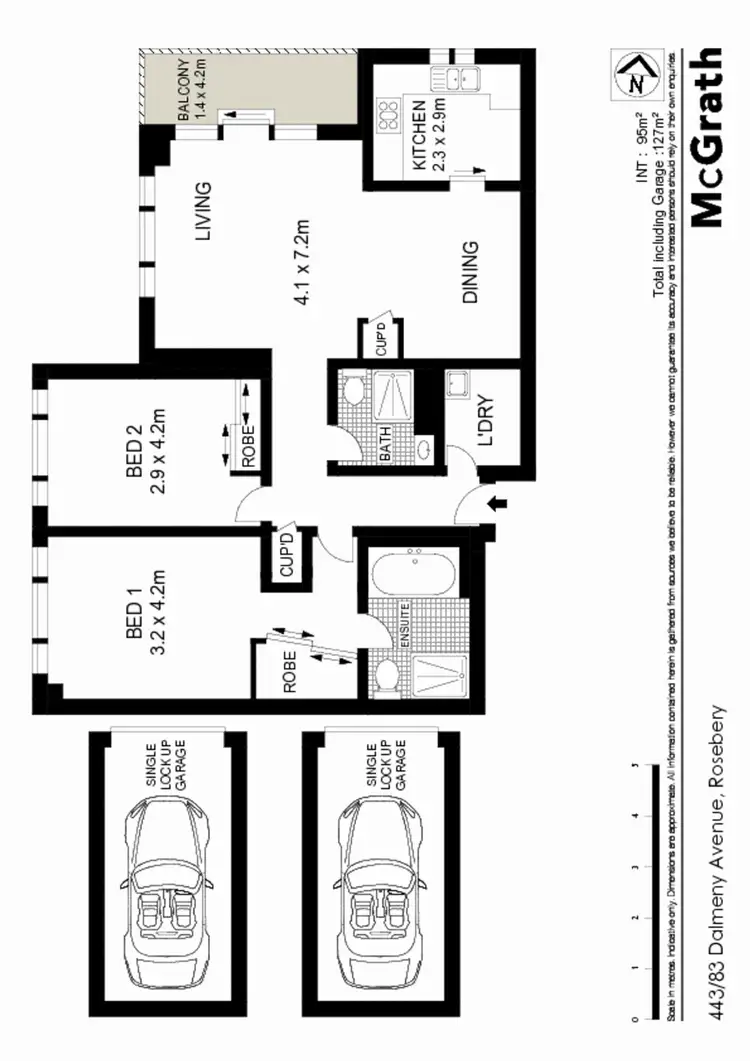 Floorplan of Homely apartment listing, 443/83 Dalmeny Avenue, Rosebery NSW 2018
