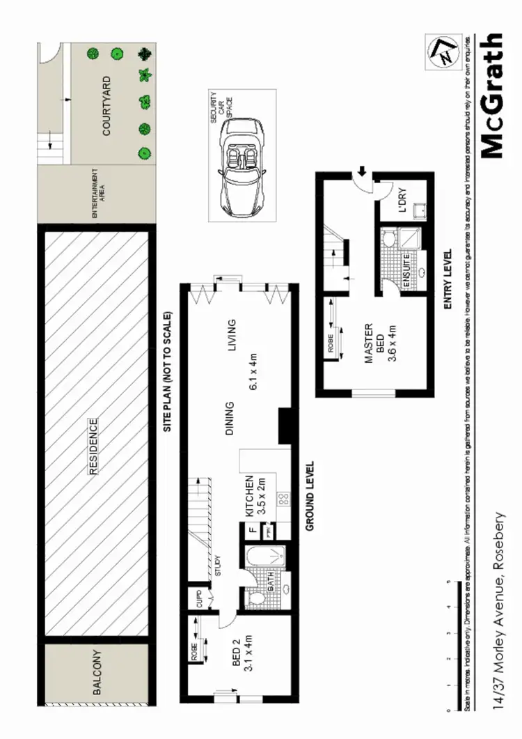 Floorplan of Homely apartment listing, 14/37 Morley Avenue, Rosebery NSW 2018