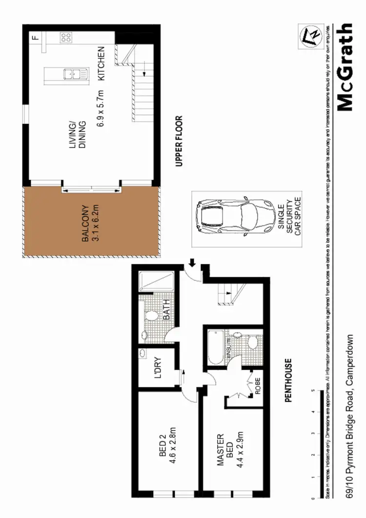 Floorplan of Homely apartment listing, 69/10 Pyrmont Bridge Road, Camperdown NSW 2050