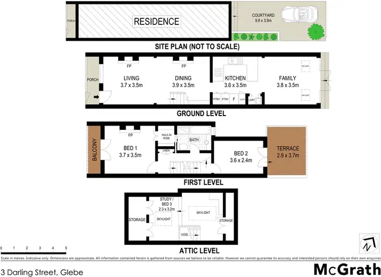 Floorplan of Homely house listing, 3 Darling Street, Glebe NSW 2037