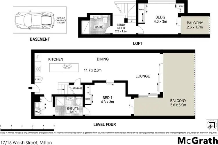 Floorplan of Homely apartment listing, 17/15 Walsh Street, Milton QLD 4064