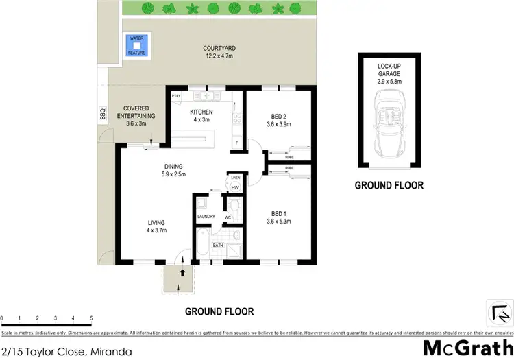 Floorplan of Homely villa listing, 2/15 Taylor Close, Miranda NSW 2228