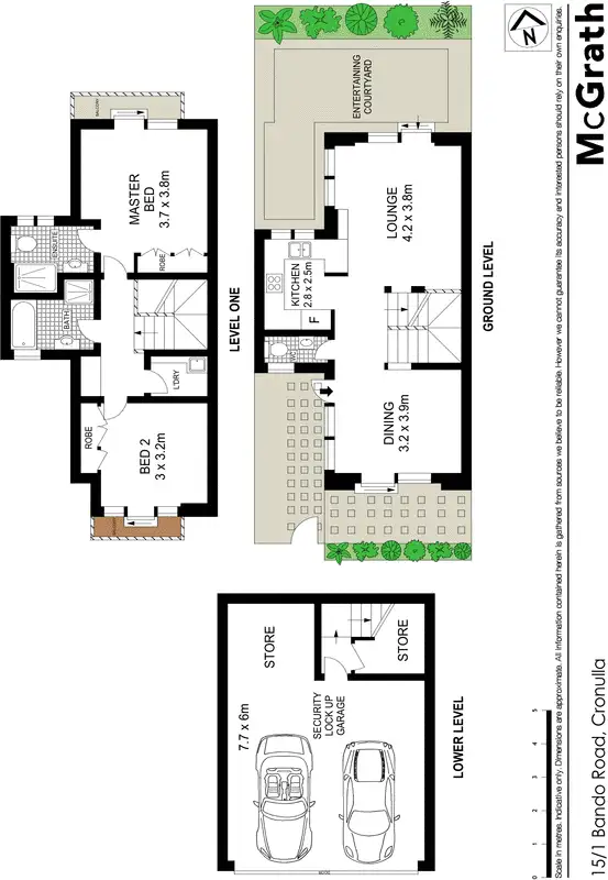 Floorplan of Homely townhouse listing, 15/1 Bando Road, Cronulla NSW 2230