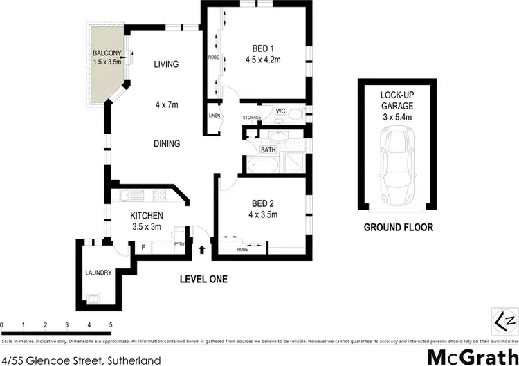Floorplan of Homely apartment listing, 4/55 Glencoe Street, Sutherland NSW 2232