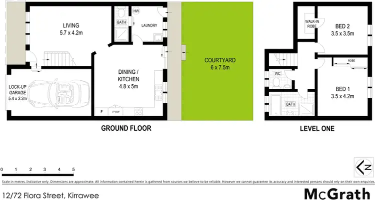 Floorplan of Homely townhouse listing, 12/72 Flora Street, Kirrawee NSW 2232