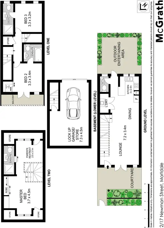Floorplan of Homely semi-detached listing, 2/17 Newman Street, Mortdale NSW 2223