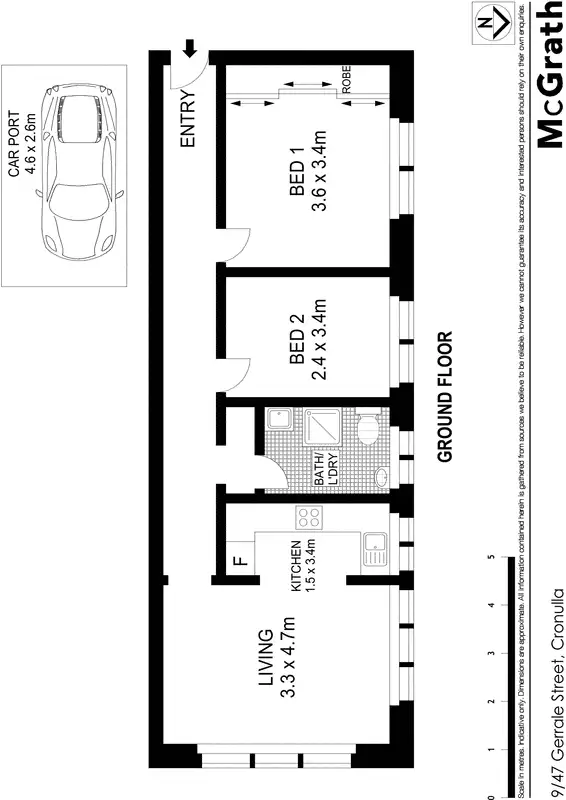 Floorplan of Homely apartment listing, 9/49 Gerrale Street, Cronulla NSW 2230