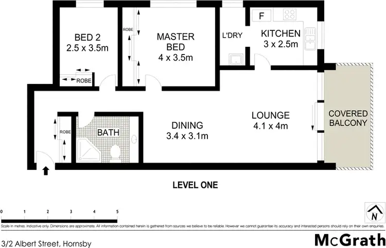 Floorplan of Homely apartment listing, 3/2 Albert Street, Hornsby NSW 2077