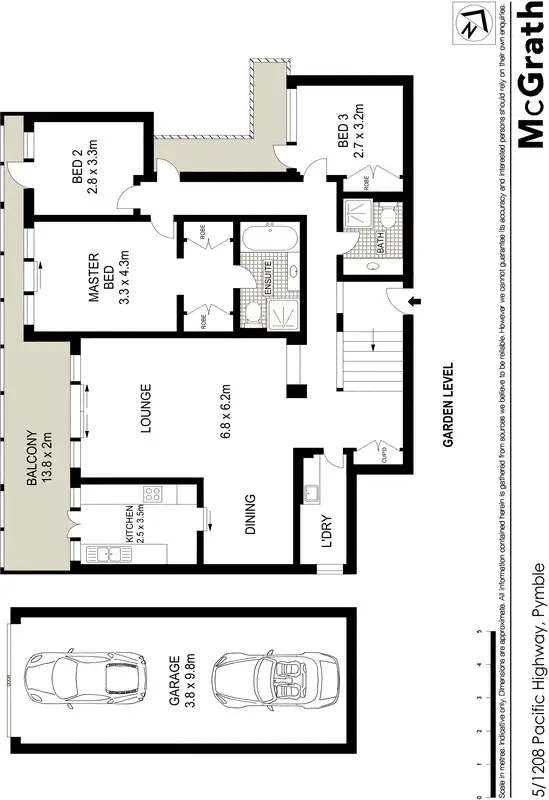 Floorplan of Homely apartment listing, 5/1208 Pacific Highway, Pymble NSW 2073