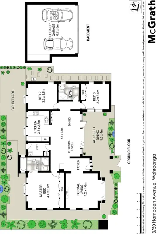 Floorplan of Homely villa listing, 3/50 Hampden Avenue, Wahroonga NSW 2076