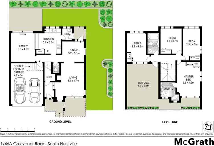 Floorplan of Homely townhouse listing, 1/46a Grosvenor Road, South Hurstville NSW 2221