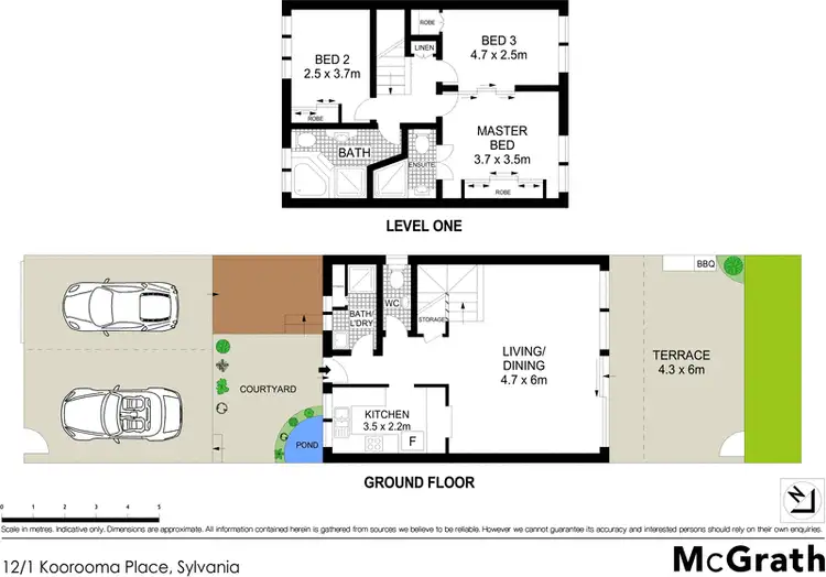 Floorplan of Homely townhouse listing, 12/1 Koorooma Place, Sylvania NSW 2224
