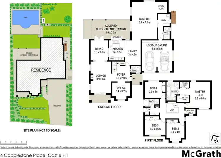 Floorplan of Homely house listing, 6 Copplestone Place, Castle Hill NSW 2154