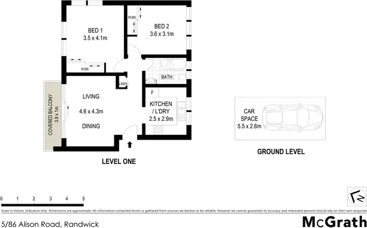 Floorplan of Homely apartment listing, 5/86 Alison Road, Randwick NSW 2031