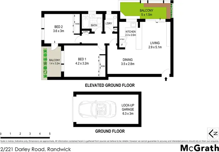 Floorplan of Homely apartment listing, 2/221 Darley Road, Randwick NSW 2031