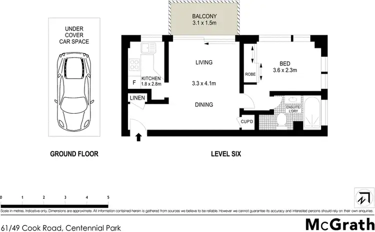 Floorplan of Homely apartment listing, 61/49 Cook Road, Centennial Park NSW 2021