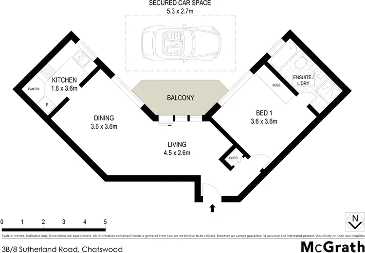 Floorplan of Homely apartment listing, 3B/8 Sutherland Road, Chatswood NSW 2067