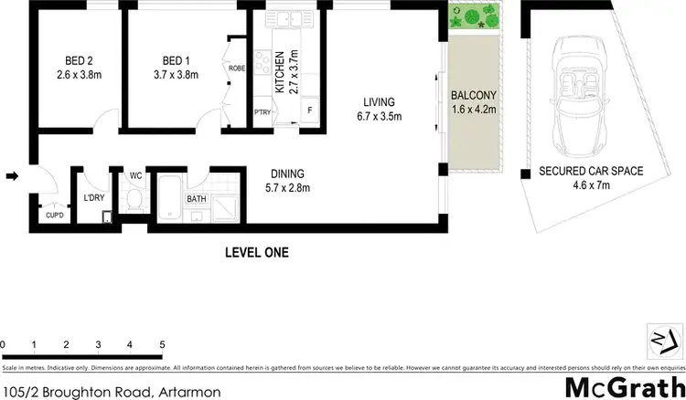 Floorplan of Homely apartment listing, 105/2 Broughton Road, Artarmon NSW 2064