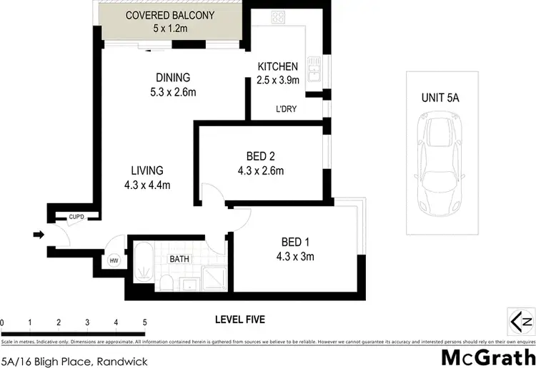 Floorplan of Homely apartment listing, 5A/16 Bligh Place, Randwick NSW 2031