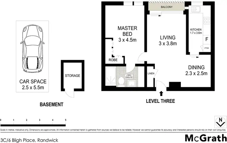 Floorplan of Homely apartment listing, 3C/6 Bligh Place, Randwick NSW 2031