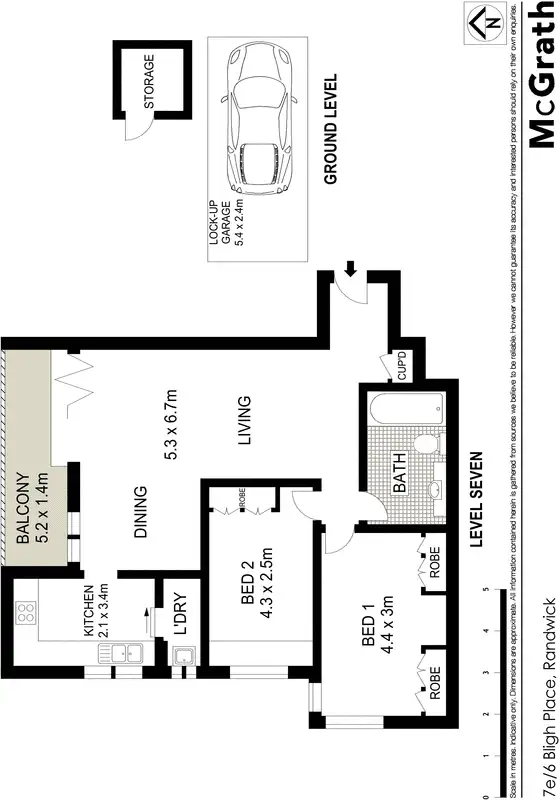 Floorplan of Homely apartment listing, 7E/6 Bligh Place, Randwick NSW 2031