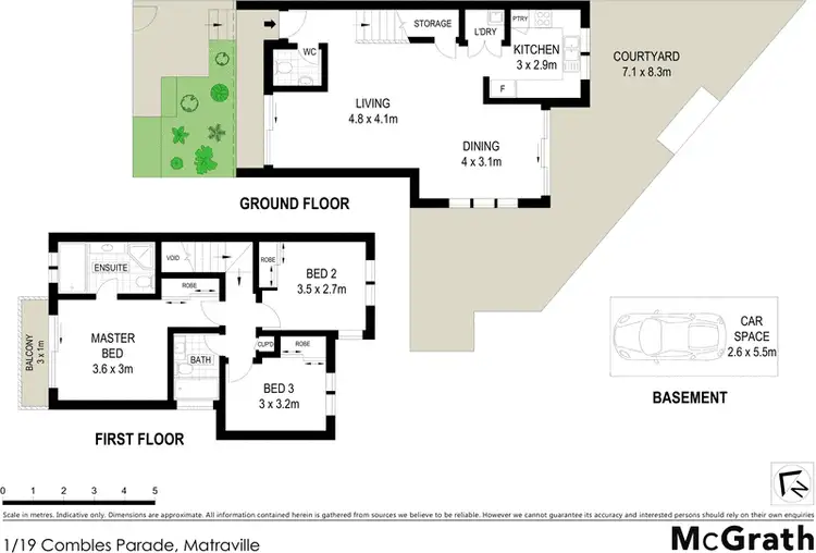 Floorplan of Homely townhouse listing, 1/19 Combles Parade, Matraville NSW 2036