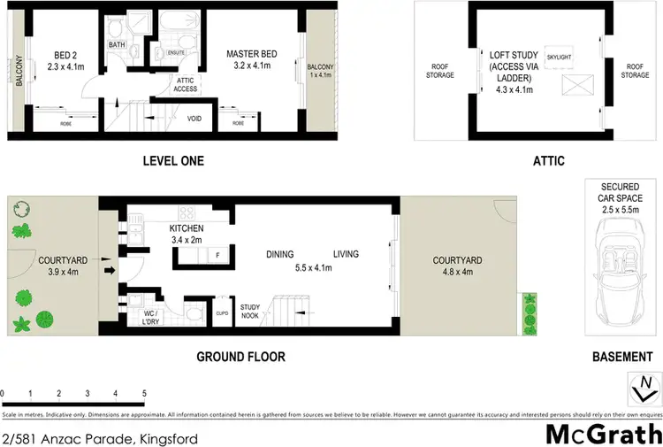 Floorplan of Homely townhouse listing, 2/581 Anzac Parade, Kingsford NSW 2032