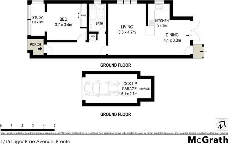 Floorplan of Homely apartment listing, 1/15 Lugar Brae Avenue, Bronte NSW 2024