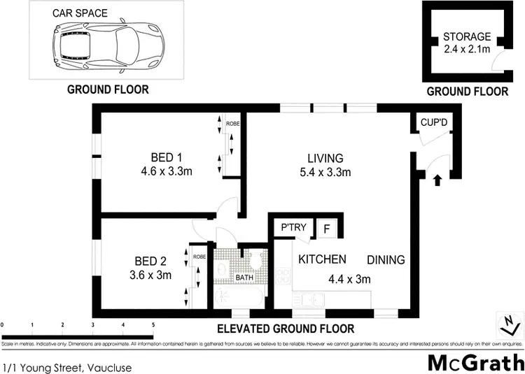 Floorplan of Homely apartment listing, 1/1 Young Street, Vaucluse NSW 2030