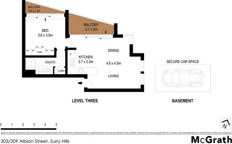 Floorplan of Homely apartment listing, 303/209 Albion Street, Surry Hills NSW 2010
