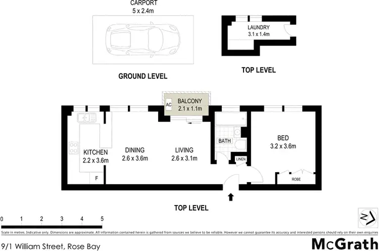 Floorplan of Homely apartment listing, 9/1 William Street, Rose Bay NSW 2029
