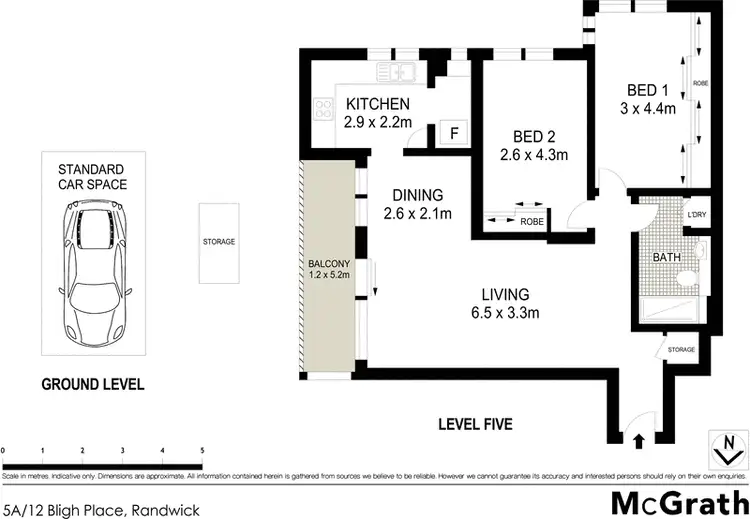 Floorplan of Homely apartment listing, 5A/12 Bligh Street, Randwick NSW 2031