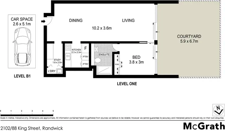 Floorplan of Homely apartment listing, 2102/88 King Street, Randwick NSW 2031