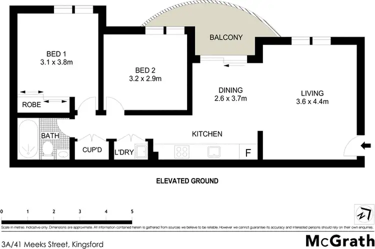Floorplan of Homely apartment listing, 3A/41 Meeks Street, Kingsford NSW 2032
