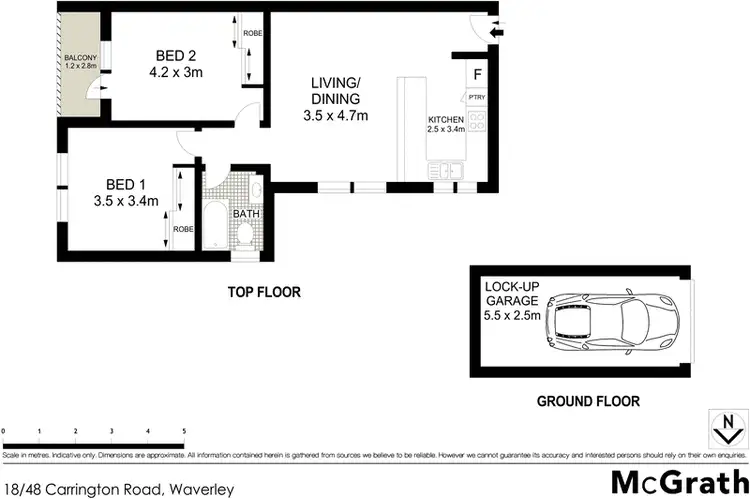 Floorplan of Homely apartment listing, 18/48 Carrington Road, Waverley NSW 2024