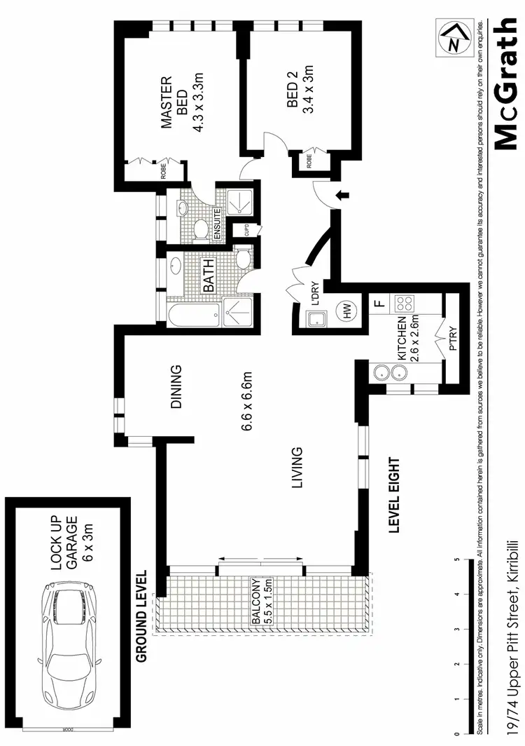 Floorplan of Homely apartment listing, 19/74 Upper Pitt Street, Kirribilli NSW 2061