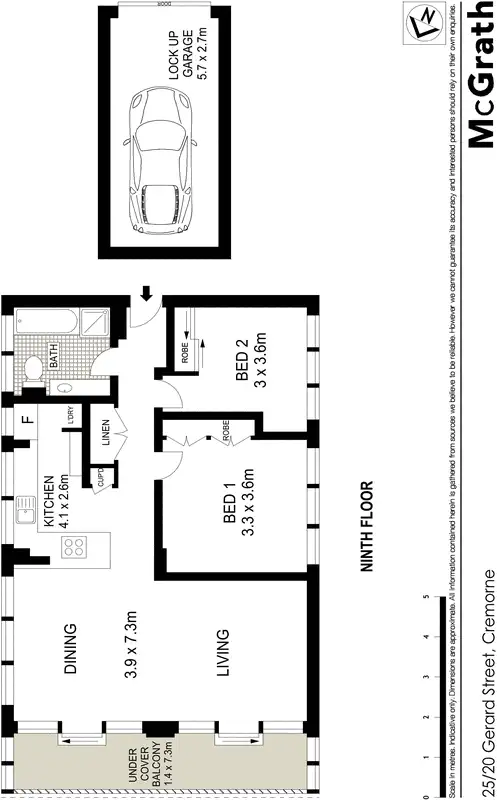 Floorplan of Homely apartment listing, 25/20 Gerard Street, Cremorne NSW 2090