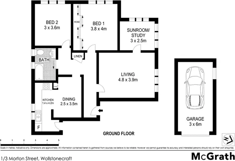 Floorplan of Homely apartment listing, 1/3 Morton Street, Wollstonecraft NSW 2065