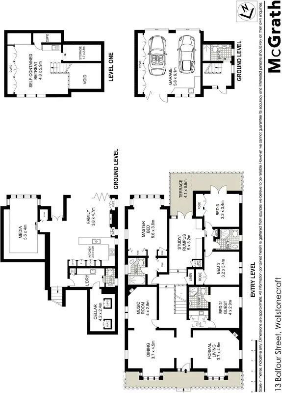 Floorplan of Homely house listing, 13 Balfour Street, Wollstonecraft NSW 2065