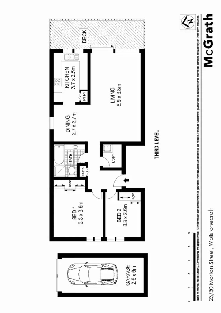 Floorplan of Homely apartment listing, 23/30 Morton Street, Wollstonecraft NSW 2065