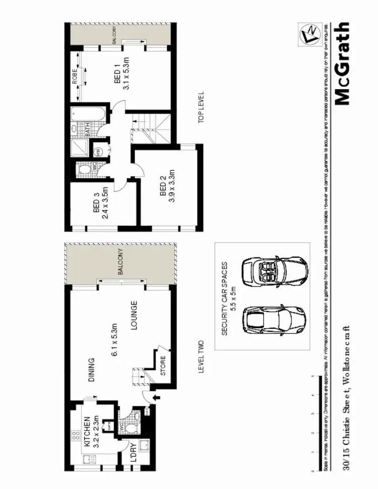 Floorplan of Homely apartment listing, 30/3 Christie Street, Wollstonecraft NSW 2065