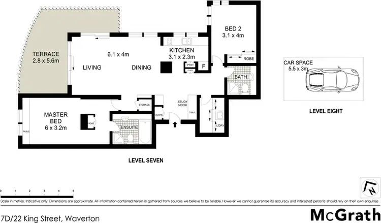 Floorplan of Homely apartment listing, 7D/22 King Street, Waverton NSW 2060