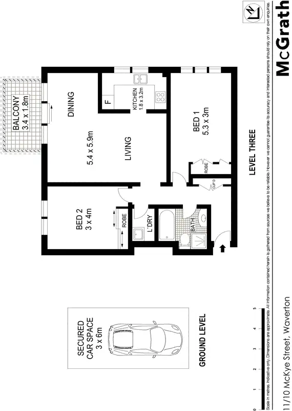Floorplan of Homely apartment listing, 11/10 McKye Street, Waverton NSW 2060