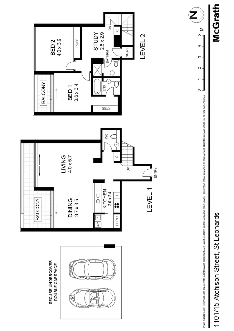 Floorplan of Homely apartment listing, 1101/15 Atchison Street, St Leonards NSW 2065