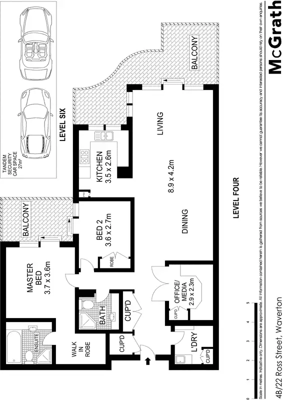Floorplan of Homely apartment listing, 4B/22 Ross Street, Waverton NSW 2060