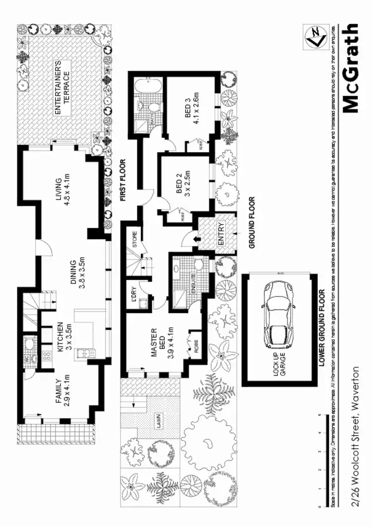 Floorplan of Homely townhouse listing, 2/26 Woolcott Street, Waverton NSW 2060