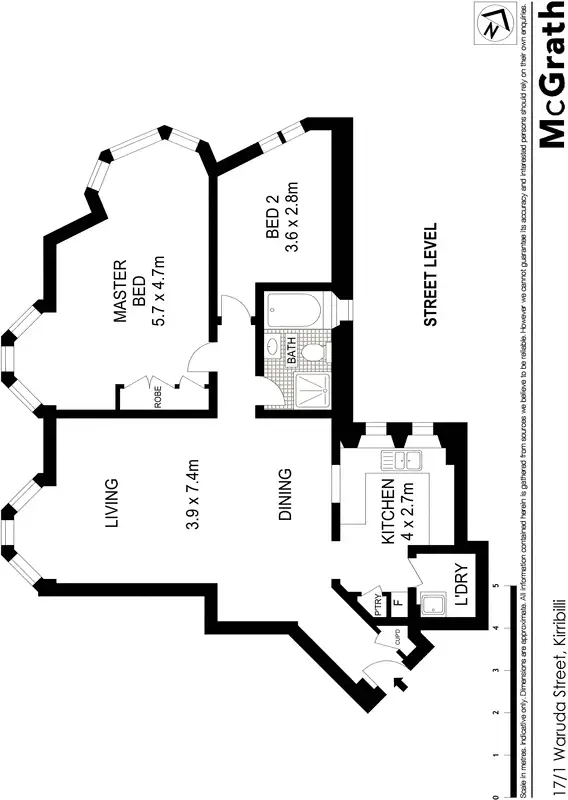 Floorplan of Homely apartment listing, 17/1 Waruda Street, Kirribilli NSW 2061