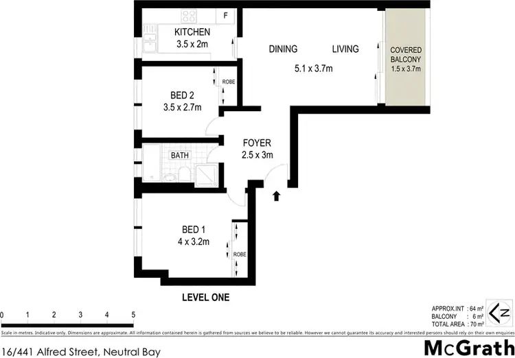 Floorplan of Homely apartment listing, 16/441 Alfred Street, Neutral Bay NSW 2089